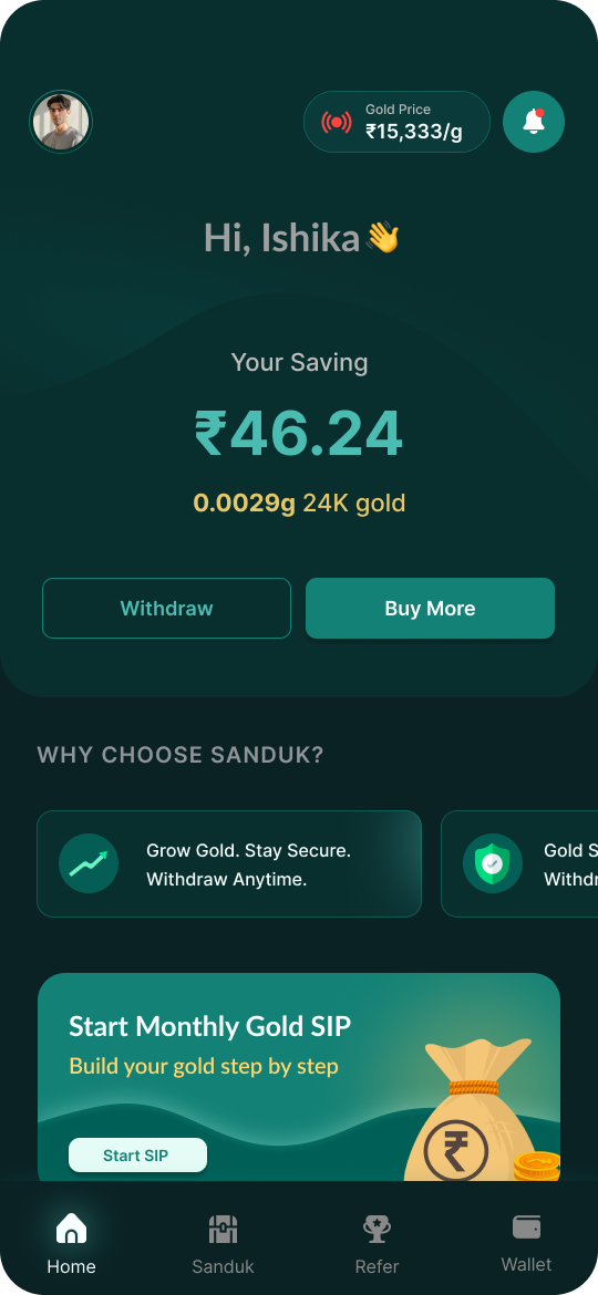 Sanduk app screen 2